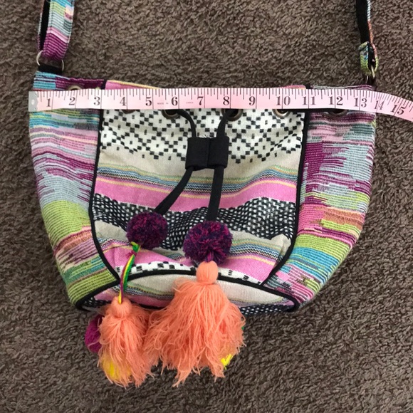 Boho multi color bucket bag - Picture 4 of 6